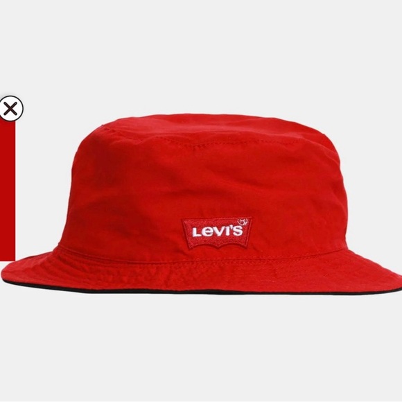 Levi's Vibrant Red Bucket Hat - Picture 1 of 4